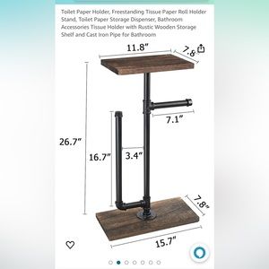 NEW/NEVER USED- ADHOM Freestanding Toilet Paper Holder
